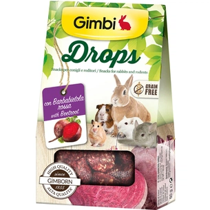 Ласощі для гризунів GimBi дропси з буряком 50 г (4002064201887) зображення 1