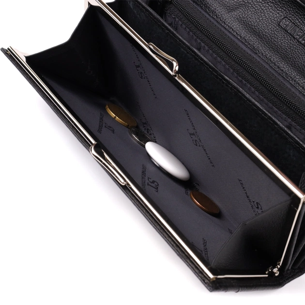 Гаманець ST Leather З натуральної шкіри Чорний (23088) - picture 9