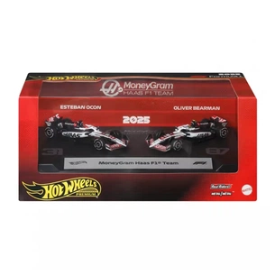 Масштабна модель автомобіля Hot Wheels набір з 2-х колекційних болідів Haas Esteban Ocon та Oliver Bearman Formula 1 (JMM97) зображення 1