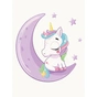 Картина по номерам ZiBi Єдиноріг на місяці 30*40 см (ZB.64068) - зменшене зображення 1