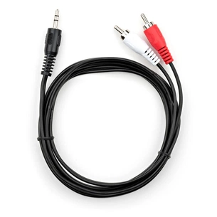 Кабель мультимедійний 3.5mm M to 2xRCA M 1.5m Vinga (VCPDCJ35MRCA21.5BK) зображення 1