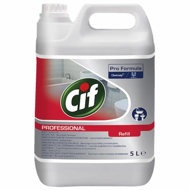 Рідина для чищення ванн Cif Professional 2в1 5 л (7615400116454) - зображення 1