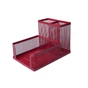 Настільний набір Buromax Органайзер металевий 104x153x98 мм Червоний (BM.6242-05) - зменшене зображення 1