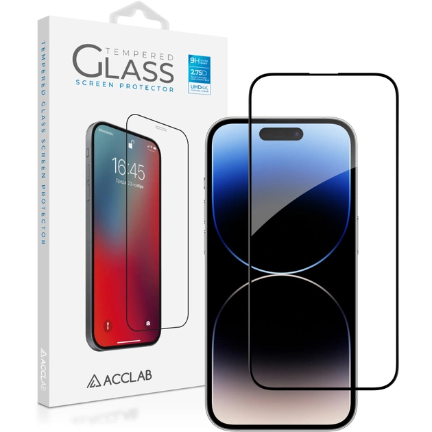 Стекло защитное ACCLAB Full Glue Apple iPhone 14 Pro (1283126541971) - изображение 1