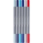 Художній маркер Faber-Castell набір акварельних двосторонніх Goldfaber Aqua Dual Marker Sea, 6 кольорів (32308) - зменшене зображення 3