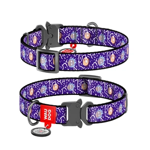 Нашийник для тварин WAUDOG Nylon з QR паспортом "Рік і Морті 2" металева пряжка-фастекс XXL (4535-0281) зображення 1