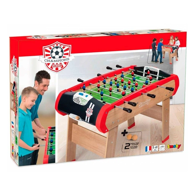 Настольный футбол Smoby Деревянный полупрофессиональный футбольный стол Чемпион (620400) - изображение 2