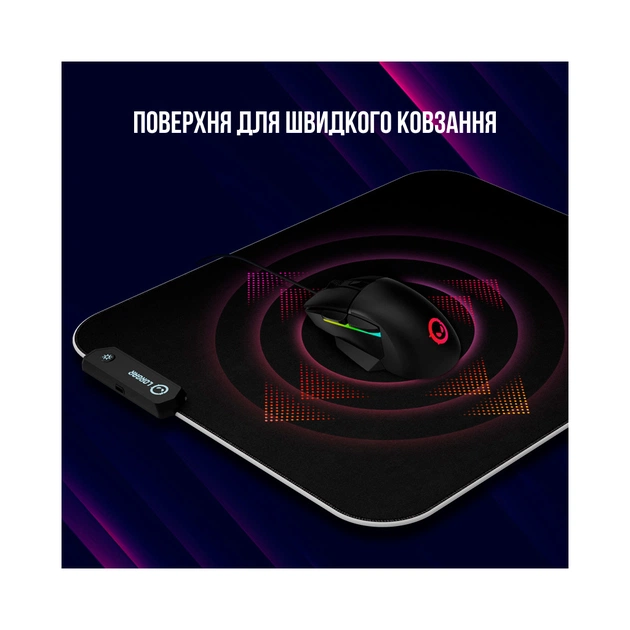 Килимок для мишки Lorgar Steller 919 RGB USB Black (LRG-GMP919) - picture 6