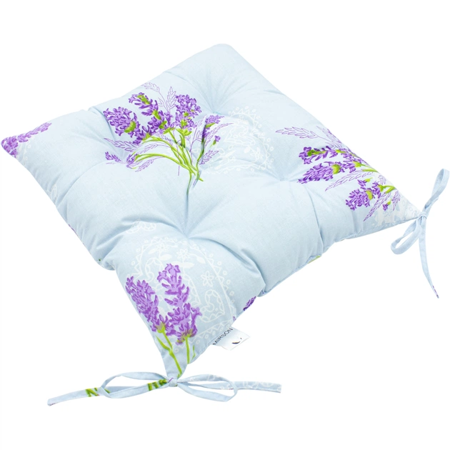 Подушка на стілець MirSon Бязь 17-0130 Lavender sea 40х40 см (2200006185420) - зображення 1
