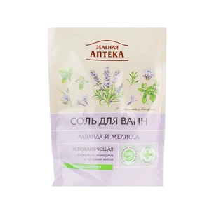 Сіль для ванн Green Pharmacy Заспокійлива Лаванда та меліса 500 г (4823015936272) изображение 1