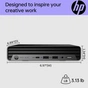 Комп'ютер HP Pro 400 G9 Mini / i3-13100T, 8, 512, WiFi, кл+м (885G3EA) - зменшене зображення 6