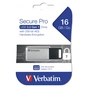 USB флеш накопичувач Verbatim 16GB Secure Pro with 256 AES USB 3.2 (98664) - зменшене зображення 3