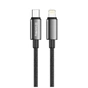 Дата кабель USB-C to Lightning 1.0m PD30W zinc alloy braided black ColorWay (CW-CBPDCL098-BK) - уменьшенное изображение 2