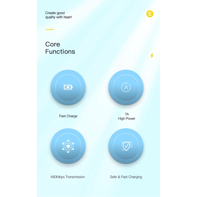 Дата кабель USB 2.0 AM to USB-C 3.0m 7A black Essager (EXCT-XCC01) - picture 3