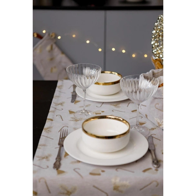 Доріжка на стіл Прованс Шапочки на бежевому 40х180 см (036824) - picture 3