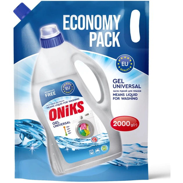Гель для прання Oniks Universal дой-пак 2 кг (4820191761506) - зображення 1