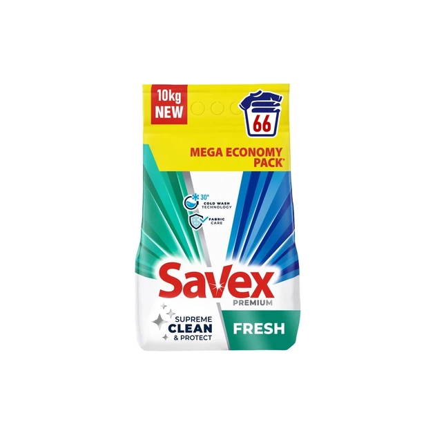 Пральний порошок Savex Premium Fresh 10 кг (3800024050411) - зображення 1