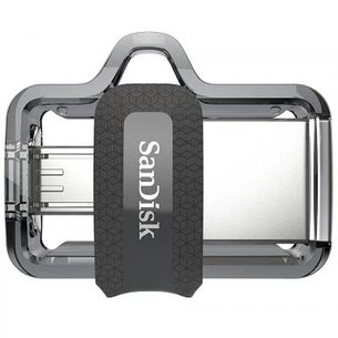 USB флеш накопичувач SanDisk 16GB Ultra Dual Black USB 3.0 OTG (SDDD3-016G-G46) зображення 1