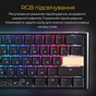 Клавіатура Ducky One 3 Mini Cherry MX Red RGB UA USB Black (DKON2161ST-RUAPXCLAWSC1) - зменшене зображення 3