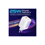 Зарядний пристрій Promate USBC PD25W + USBA QC3.0 18W White (powerport-25ac.white) - зменшене зображення 4
