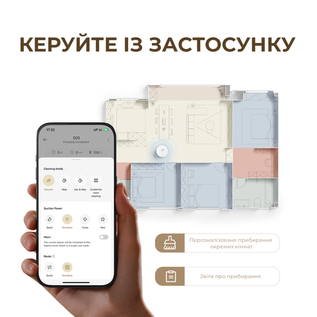 Пилосос Dreame Bot D20 White (RLD35GA) - picture 11