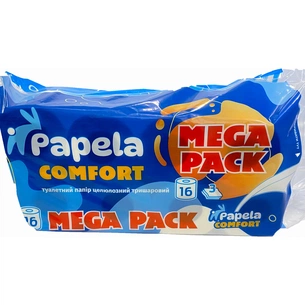 Туалетний папір Papela Comfort 3 шари 16 рулонів (4820270940136) зображення 1