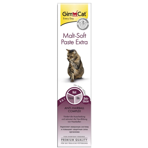 Паста для животных GimCat Malt-Soft Extra для вывода шерсти 20 г (4002064407081/4002064407524) - изображение 1