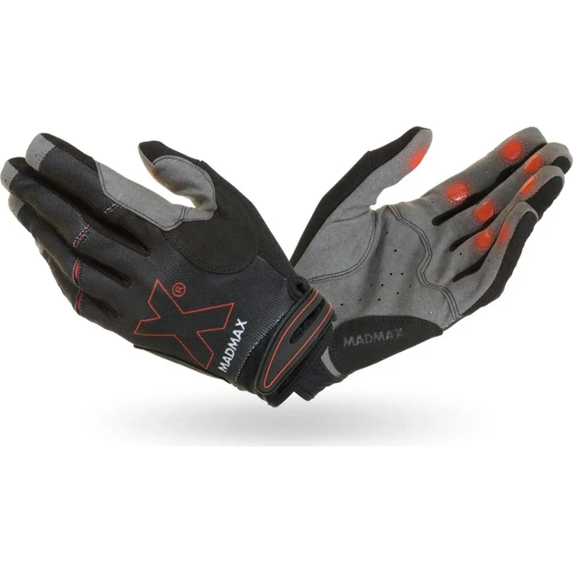 Рукавички для фітнесу MadMax MXG-103 X Gloves Black/Grey XL (MXG-103-BLK_XL) - изображение 1