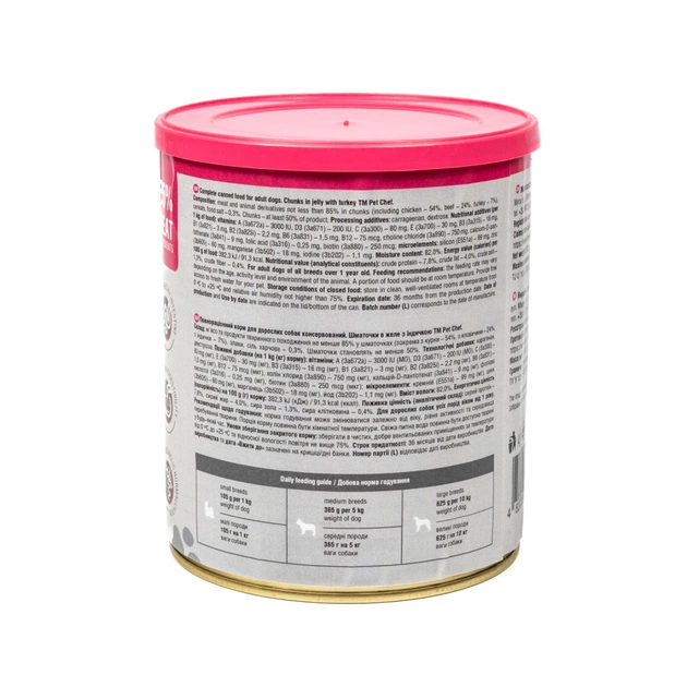 Вологий корм для собак Pet Chef З індичкою 800 г (4820255193670) - picture 7