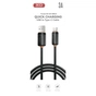 Дата кабель USB 2.0 AM to USB-C 1.0m 3A black XO (XO-CB-300UC-BK) - зменшене зображення 4