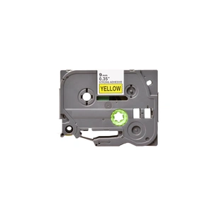 Стрічка для принтера етикеток UKRMARK B-S-T621P-BK/YE, сумісна з TZES621, 9мм х 8м. black on yellow (900606) зображення 1