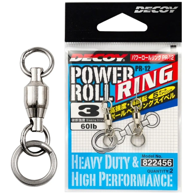Вертлюг Decoy PR-12 Power Roll Ring з заводним кільцем No.4 (2 шт/уп) (1562.03.95) - изображение 1