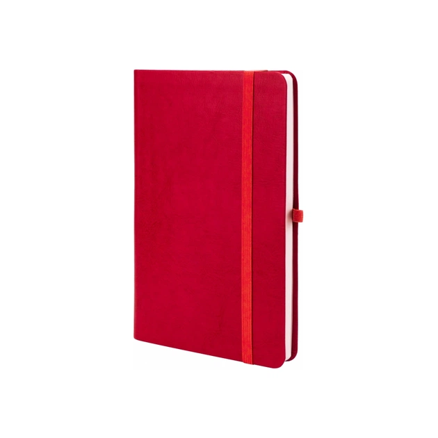 Книга записна Optima А5 NEBRASKA, м’яка обкладинка, гумка, білий блок лінія, червоний (O20124-03) - зображення 1