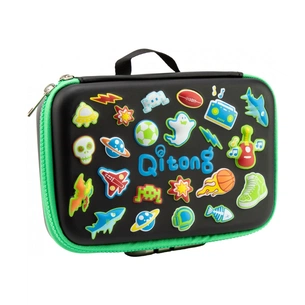 Пенал Cool For School на замку 1 відділення Чорний (QT-5687-Black) зображення 1