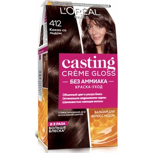 Фарба для волосся L'Oreal Paris Casting Creme Gloss 412 - Какао з льодом 120 мл (3600521988756) зображення 1