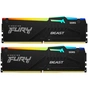 Модуль пам'яті для комп'ютера DDR5 32GB (2x16GB) 5600 MHz FURY Beast RGB Kingston Fury (ex.HyperX) (KF556C40BBAK2-32) - зменшене зображення 1