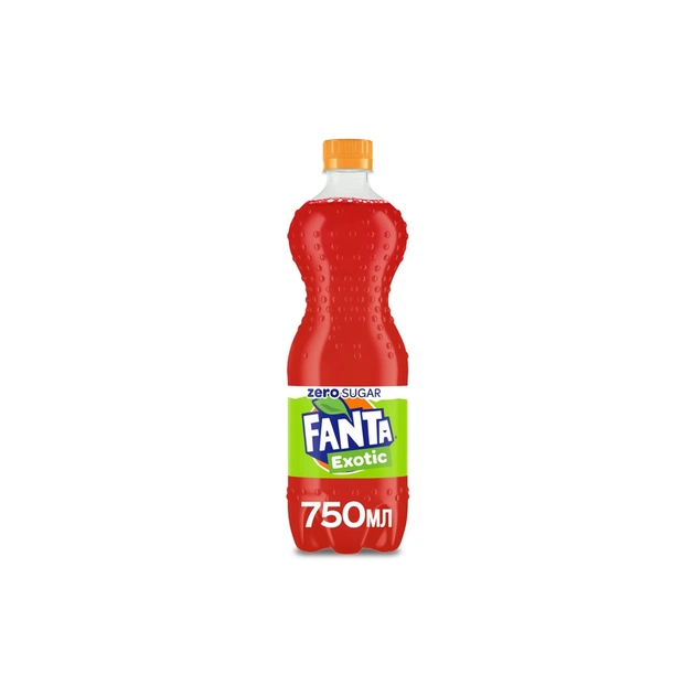 Напій Fanta Zero Sugar Exotic Безалкогольний сильногазований соковмісний 750 мл (5449000186379) - зображення 1