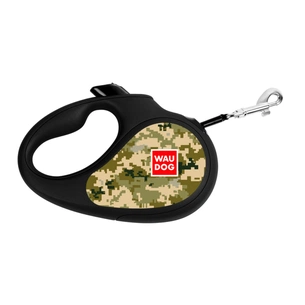 Повідець для собак WAUDOG R-leash Мілітарі світловідбиваюча стрічка XS 3 м (380-4026) зображення 1