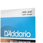 Струни для гітари D'Addario 80/20 Bronze Regular Light 12-String (10-47) (EJ36) - зменшене зображення 4