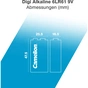 Батарейка Camelion Крона 6LR61 9V Digi Alkaline * 1 (6LR61-BP1DG) - уменьшенное изображение 4