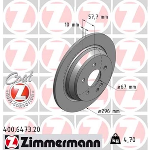 Гальмівний диск ZIMMERMANN 400.6473.20 зображення 1