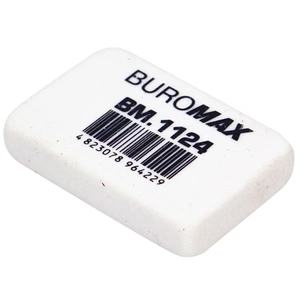 Гумка Buromax L прямокутна, 36х23х8 мм прямокутна, біла (BM.1124) изображение 1