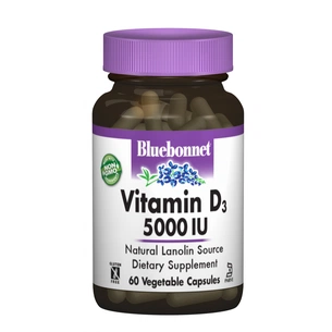 Вітамін Bluebonnet Nutrition Вітамін D3 5000IU, 60 вегетаріанських капсул (BLB-00368) зображення 1