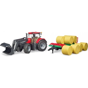 Спецтехніка Bruder Case IH Optum 300CVX з причепом для тюків (03198) зображення 1