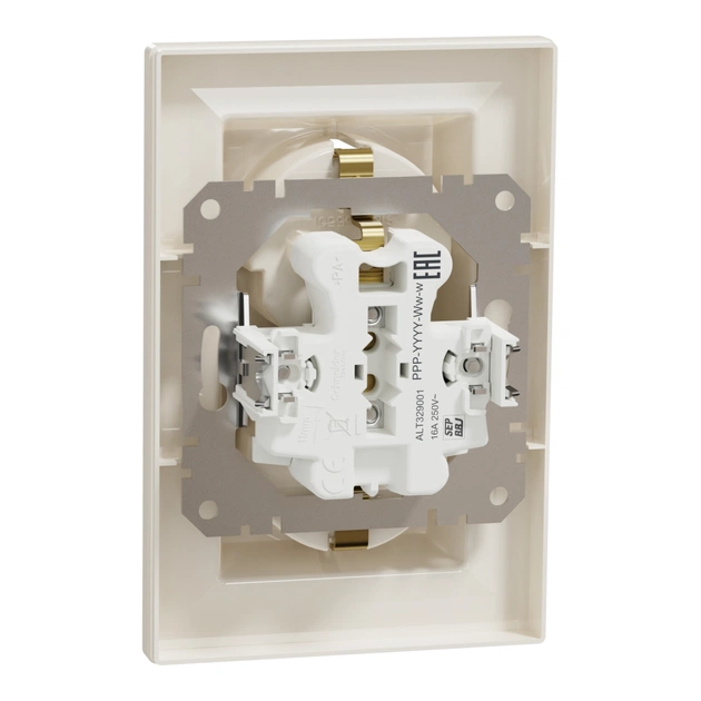 Розетка Schneider Electric ASFORA із заземленням подвійна крем 16А (EPH9900123) - зображення 7