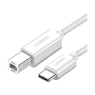 Кабель для принтера Ugreen USB-C 2.0 to BM 1.5m white (40417) зображення 1