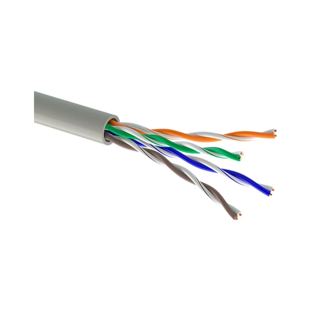 Кабель мережевий OK-Net UTP 305м cat.5e (U/UTP-cat.5Е) (КПВ-ВП (350) 4*2*0,51) - зображення 1