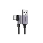 Дата кабель USB 2.0 AM to USB-C 2.0m 90° corner aluminum braid US284 black Ugreen (50942) - уменьшенное изображение 1