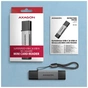 Считыватель флеш-карт AXAGON USB-C + USB-A to SD/microSD 5Gbps gray (CRE-DAC) - уменьшенное изображение 7