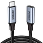 Дата кабель USB-C M/F 0.5m 5A USB 3.1 Gen2 10Gbps black UGREEN (80810) - зменшене зображення 1